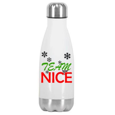 Team Nice Santa's Nice List Stainless Steel Insulated Water Bottle