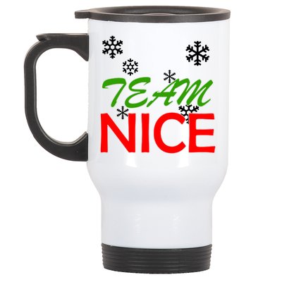 Team Nice Santa's Nice List Stainless Steel Travel Mug