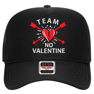 Team No Valentine High Crown Mesh Back Trucker Hat