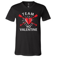 Team No Valentine V-Neck T-Shirt