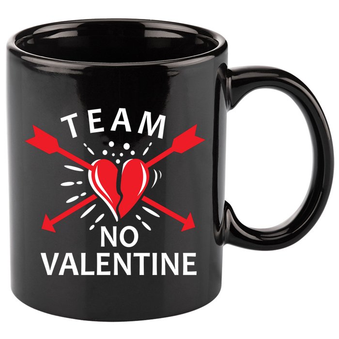 Team No Valentine 11oz C Handle Ceramic Mug