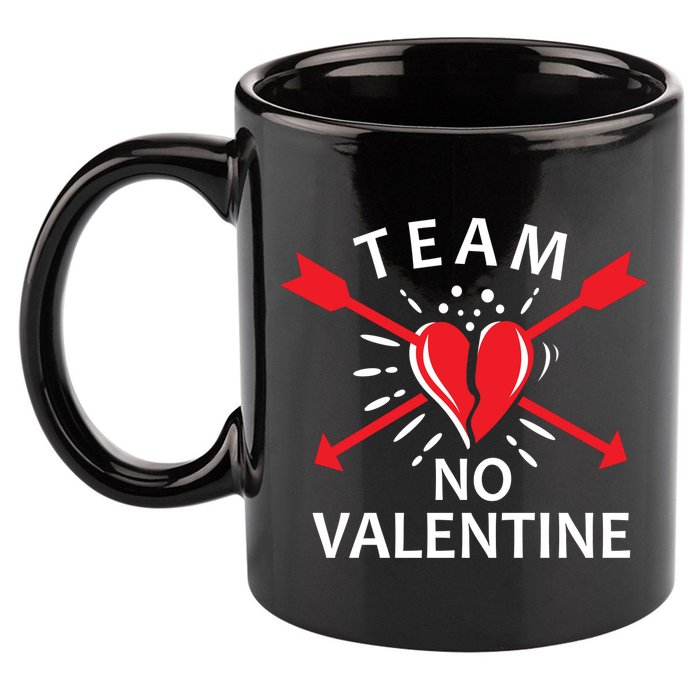 Team No Valentine 11oz C Handle Ceramic Mug