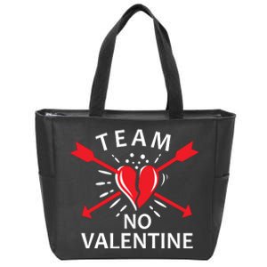 Team No Valentine Zip Tote Bag