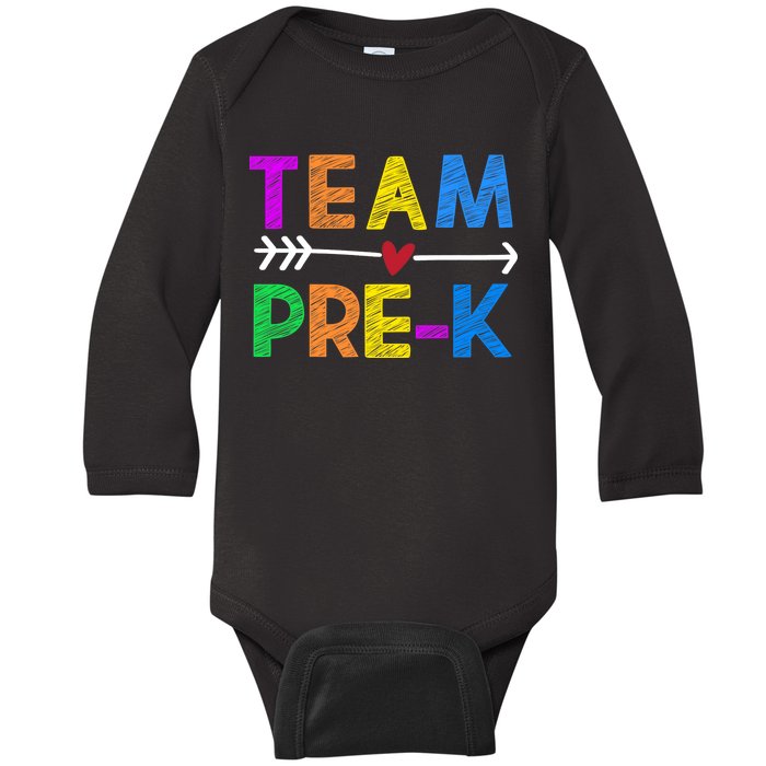 Team Pre-K  Baby Long Sleeve Bodysuit