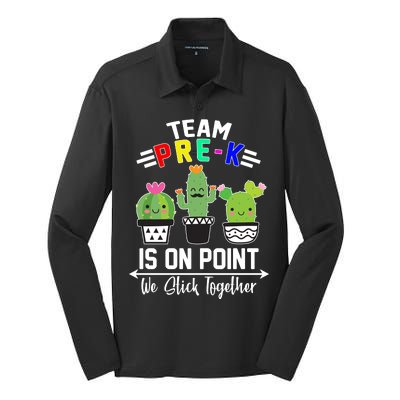 Team Pre-K Is On Point Silk Touch Performance Long Sleeve Polo