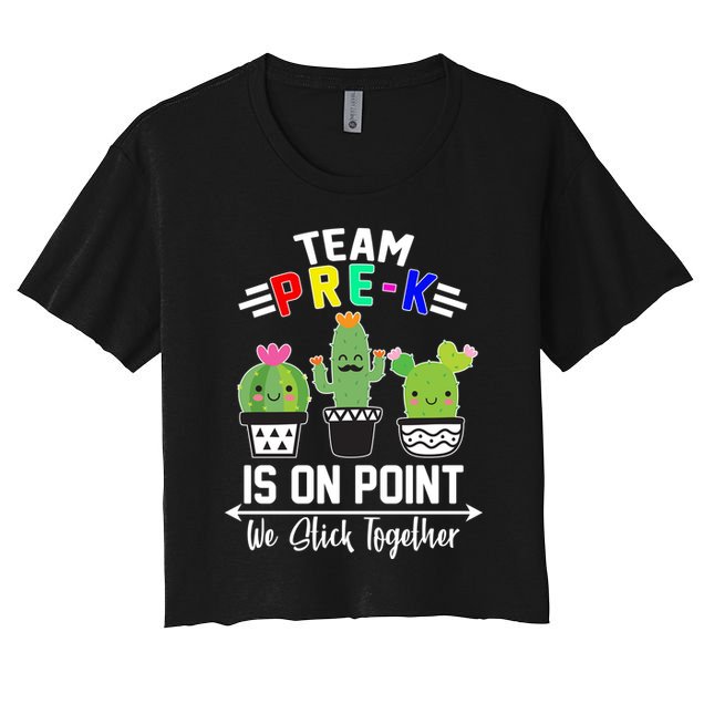 Team Pre-K Is On Point Crop Top