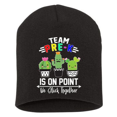 Team Pre-K Is On Point Short Acrylic Beanie