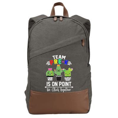 Team Pre-K Is On Point Cotton Canvas Backpack