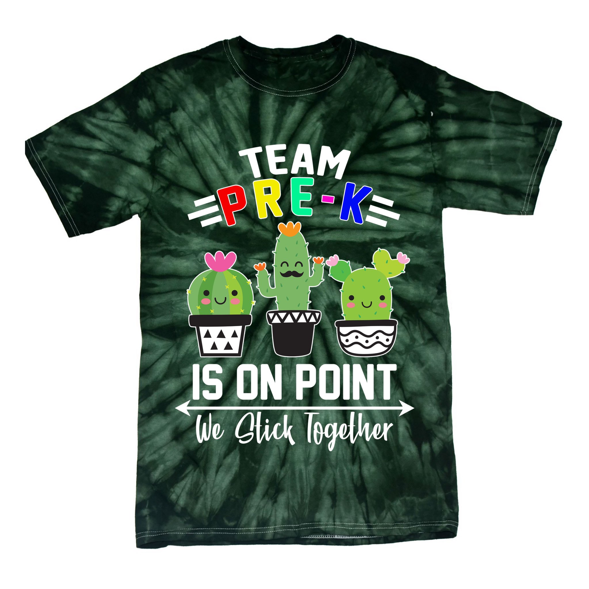 Team Pre-K Is On Point Tie-Dye T-Shirt