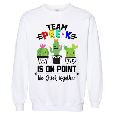 Team Pre-K Is On Point Garment-Dyed Sweatshirt