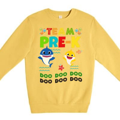 Team Pre-K Shark Doo Doo Doo Premium Crewneck Sweatshirt