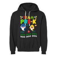 Team Pre-K Shark Doo Doo Doo Garment-Dyed Fleece Hoodie