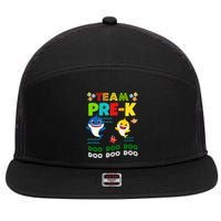 Team Pre-K Shark Doo Doo Doo 7 Panel Mesh Trucker Snapback Hat