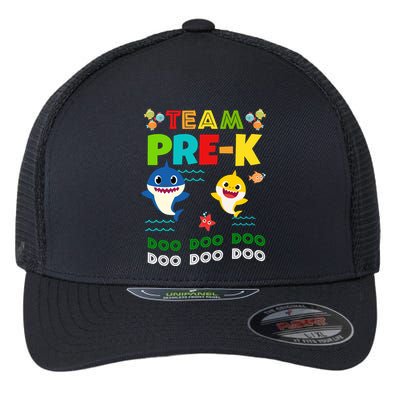 Team Pre-K Shark Doo Doo Doo Flexfit Unipanel Trucker Cap