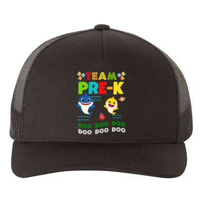 Team Pre-K Shark Doo Doo Doo Yupoong Adult 5-Panel Trucker Hat