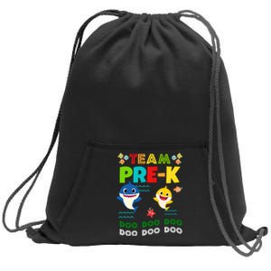 Team Pre-K Shark Doo Doo Doo Sweatshirt Cinch Pack Bag