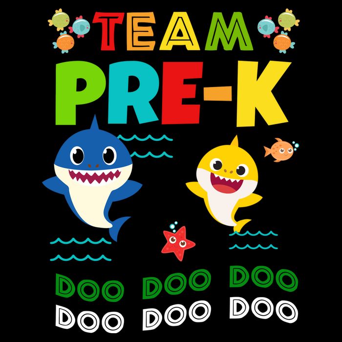 Team Pre-K Shark Doo Doo Doo Button