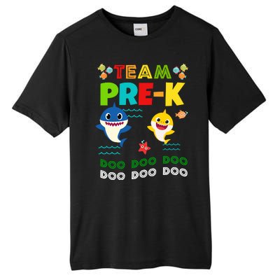 Team Pre-K Shark Doo Doo Doo Tall Fusion ChromaSoft Performance T-Shirt