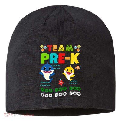 Team Pre-K Shark Doo Doo Doo Sustainable Beanie