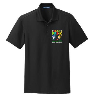 Team Pre-K Shark Doo Doo Doo Dry Zone Grid Polo
