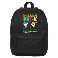 Team Pre-K Shark Doo Doo Doo 16 in Basic Backpack