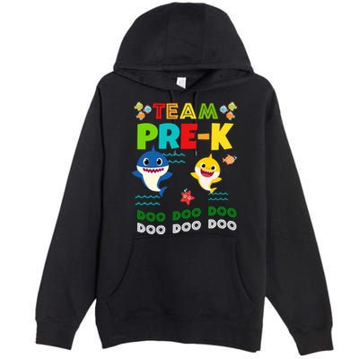Team Pre-K Shark Doo Doo Doo Premium Pullover Hoodie