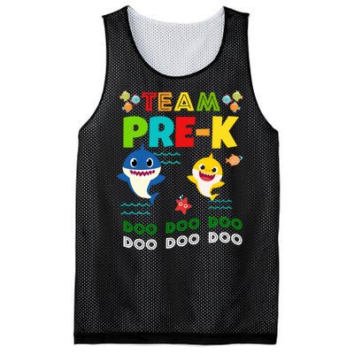 Team Pre-K Shark Doo Doo Doo Mesh Reversible Basketball Jersey Tank