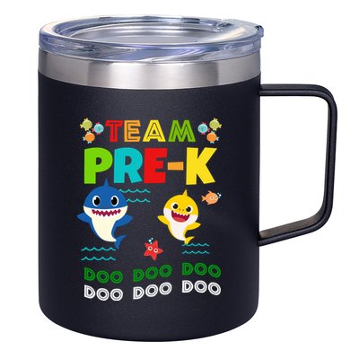 Team Pre-K Shark Doo Doo Doo 12oz Stainless Steel Coffee Mug