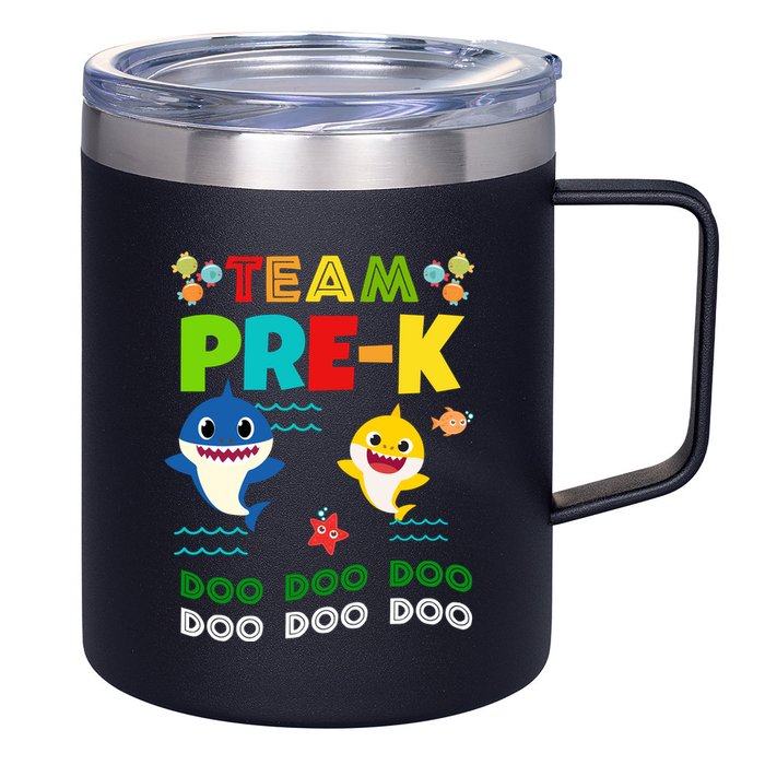 Team Pre-K Shark Doo Doo Doo 12oz Stainless Steel Coffee Mug
