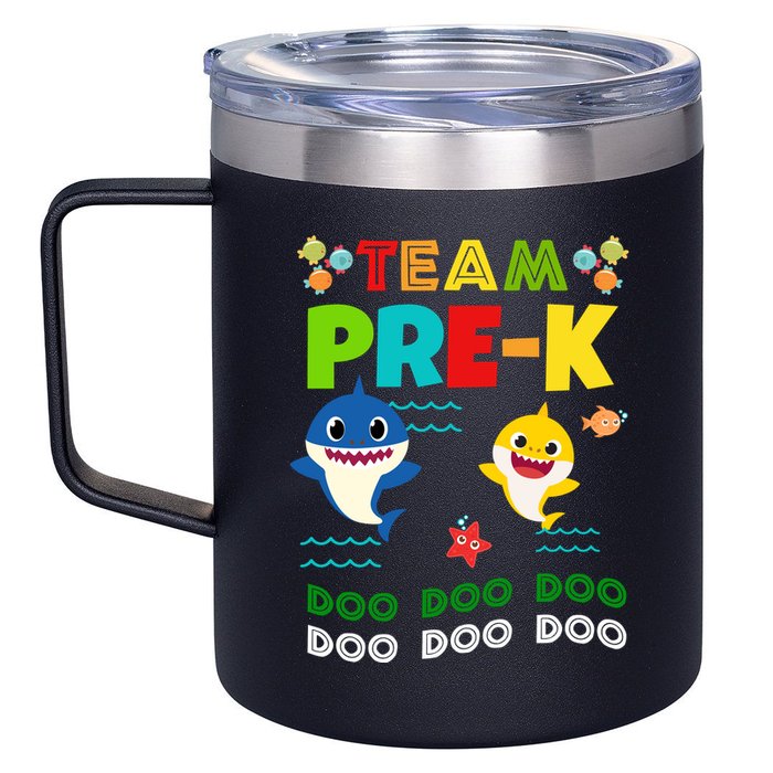 Team Pre-K Shark Doo Doo Doo 12oz Stainless Steel Coffee Mug