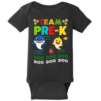 Team Pre-K Shark Doo Doo Doo Baby Bodysuit