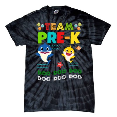 Team Pre-K Shark Doo Doo Doo Tie-Dye T-Shirt