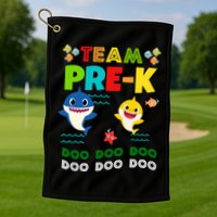 Team Pre-K Shark Doo Doo Doo Golf Towel