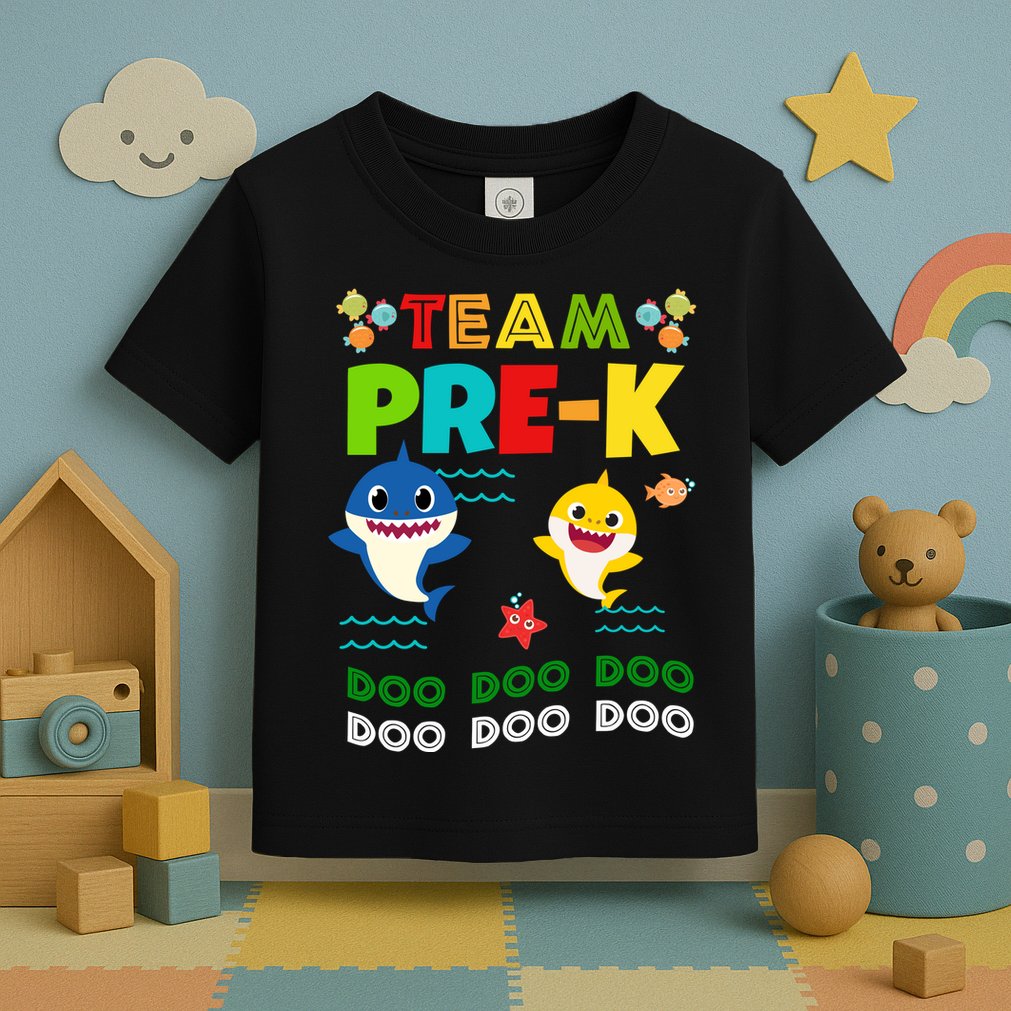 Team Pre-K Shark Doo Doo Doo Toddler T-Shirt