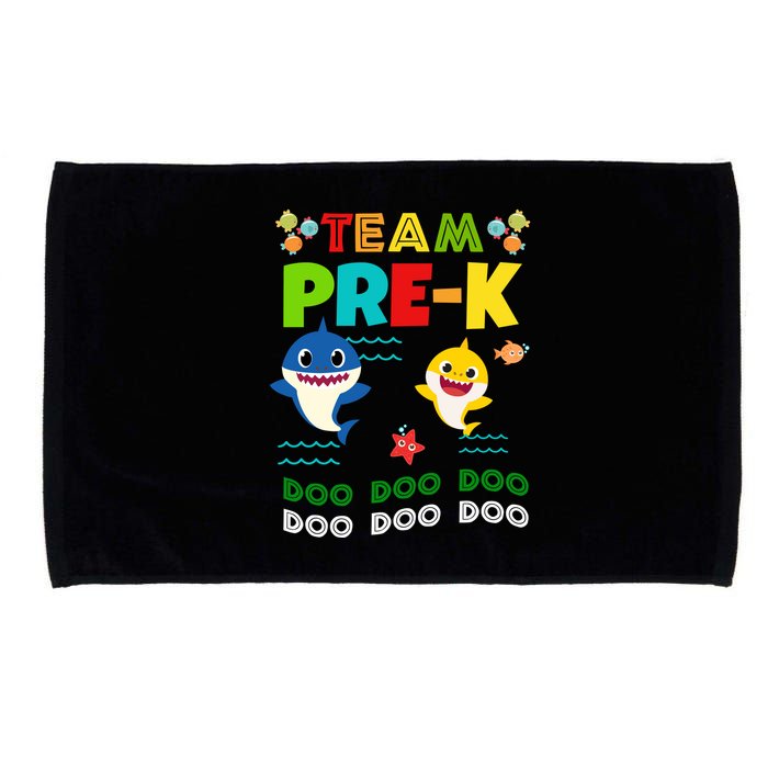 Team Pre-K Shark Doo Doo Doo Microfiber Hand Towel