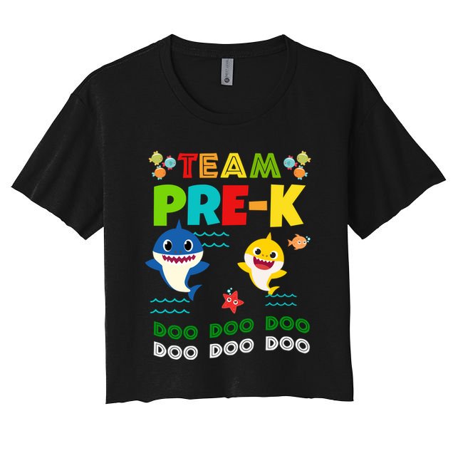 Team Pre-K Shark Doo Doo Doo Crop Top