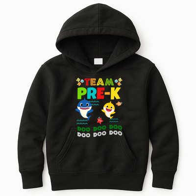 Team Pre-K Shark Doo Doo Doo Kids Hoodie