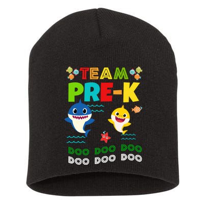 Team Pre-K Shark Doo Doo Doo Short Acrylic Beanie