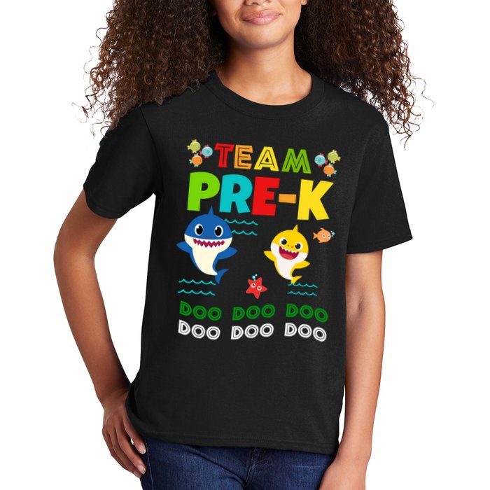 Team Pre-K Shark Doo Doo Doo Kids T-Shirt