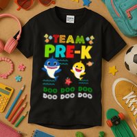 Team Pre-K Shark Doo Doo Doo Kids T-Shirt