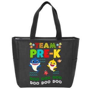 Team Pre-K Shark Doo Doo Doo Zip Tote Bag