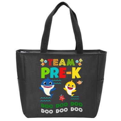 Team Pre-K Shark Doo Doo Doo Zip Tote Bag