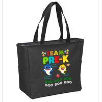Team Pre-K Shark Doo Doo Doo Zip Tote Bag