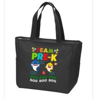 Team Pre-K Shark Doo Doo Doo Zip Tote Bag