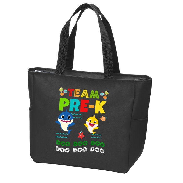 Team Pre-K Shark Doo Doo Doo Zip Tote Bag