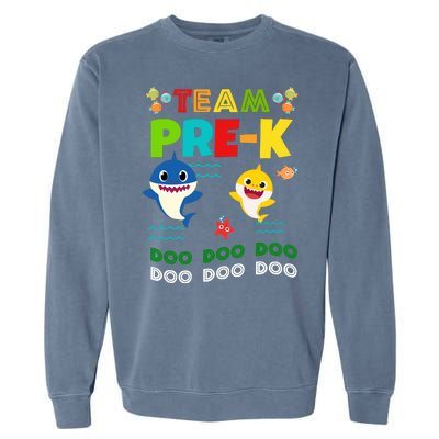 Team Pre-K Shark Doo Doo Doo Garment-Dyed Sweatshirt