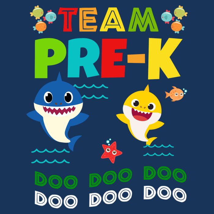 Team Pre-K Shark Doo Doo Doo Infant Baby Jersey Bodysuit