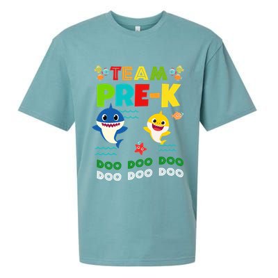 Team Pre-K Shark Doo Doo Doo Sueded Cloud Jersey T-Shirt