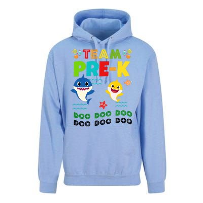 Team Pre-K Shark Doo Doo Doo Unisex Surf Hoodie