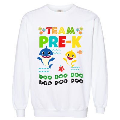 Team Pre-K Shark Doo Doo Doo Garment-Dyed Sweatshirt